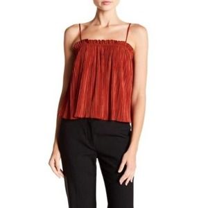 Madewell Nicole Cropped Ruffle Cami Tank Top